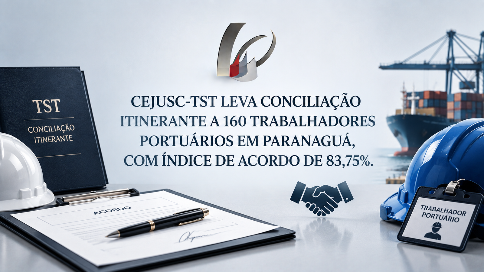 Cejusc-TST leva conciliação itinerante a 160 trabalhadores portuários em Paranaguá, com índice de acordo de 83,75%